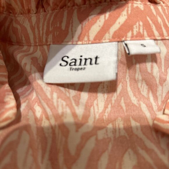 Saint Tropez EdaSz Swim Coverup Dress Small Orange Peach - Picture 13 of 15